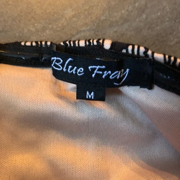 Blue Fray strapless mini skater dress - Picture 2 of 2